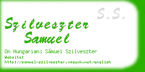 szilveszter samuel business card